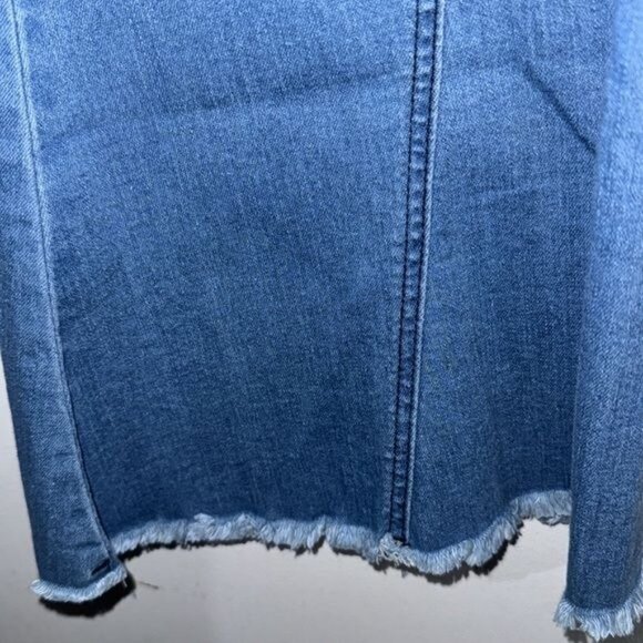 Womens XL Denim Bell-Bottom Jeans With Frayed Hem - Picture 6 of 13